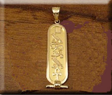 cartouche pendants gold