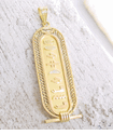 Egyptian cartouche pendant jewelry solid 18k gold
