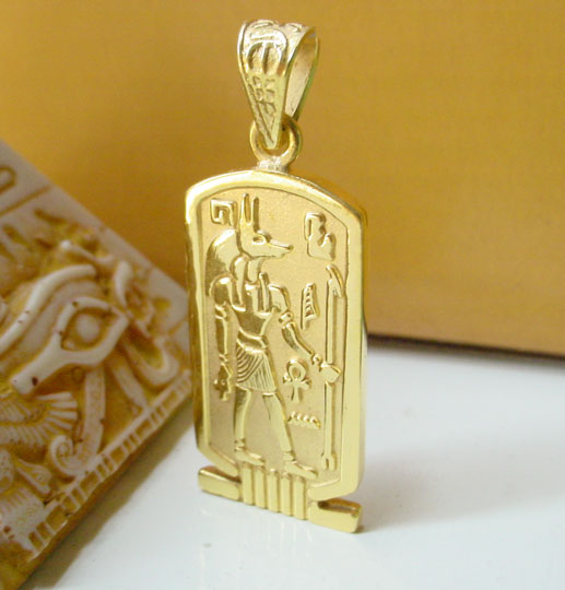 Gold Cartouche Pendants jewelry