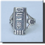 Silver cartouche ring