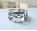 Silver Eye of Horus Ring