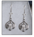 silver scarab earrings