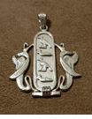 Egyptian Silver Cartouche Pendants