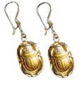 gold scarab earrings
