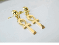 gold ankh earrings