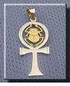 gold nefertiti pendant
