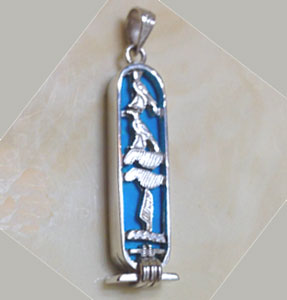 Cartouche Pendants Sterling Jewelry in Silver