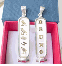 Egyptian silver cartouche jewelry