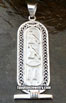 silver hieroglyphic pendant