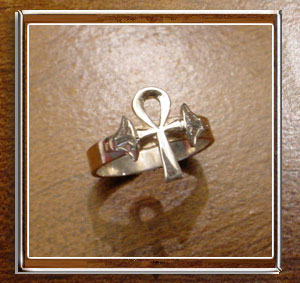 gold Rings- Egyptian Ankh Rings silver or gold