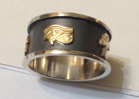 Rings Jewelry - Personalized Egyptian Silver with Gold